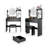 17" Round LED Mirror Vanity Table + Soft Cushion Stool Set, Large Mirror, Touch Switch, 3 Colors, Adjustable Brightness, Large Desktop, Multi-Layer High Capacity Storage, Suitable For Small Space-510736836