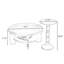 Ensemble de tables basses rondes en bois massif rétro noyer-921523150