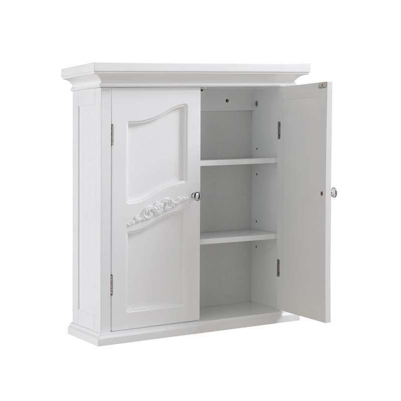 Armoire murale amovible à 2 portes 22 "x 24" Teamson Home Versailles, Blanc