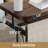 Rustic Brown 32" Portable Height Adjustable Standing Desk With Outlets