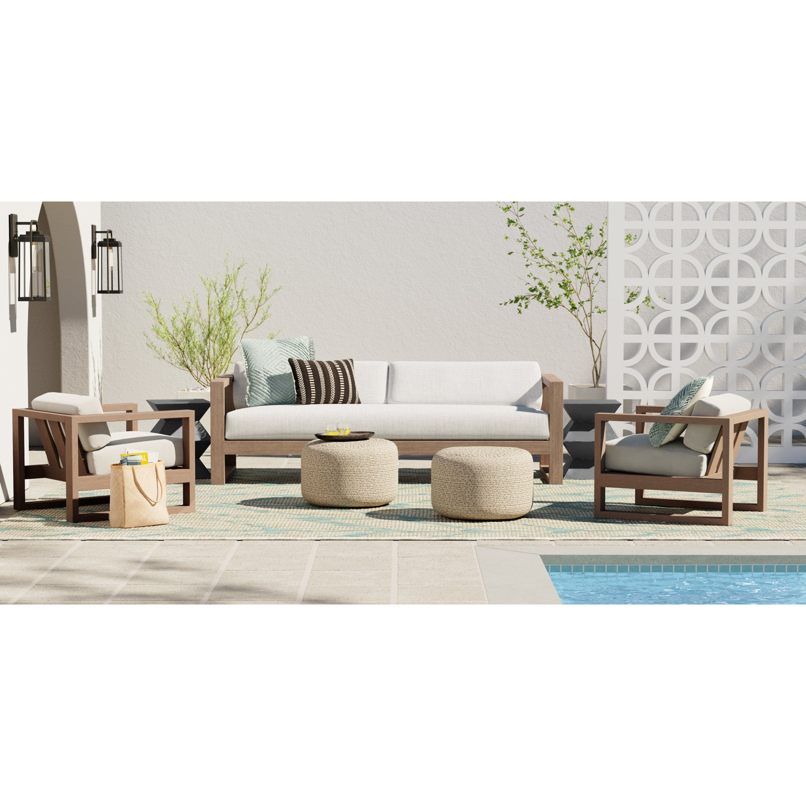 Kelley Single Light Outdoor Wall Light, 20" H x 8.25" W x 8.25" D