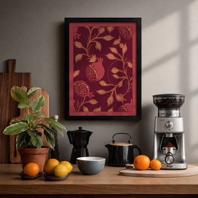 Pinecone Pattern Botanical - Framed Print