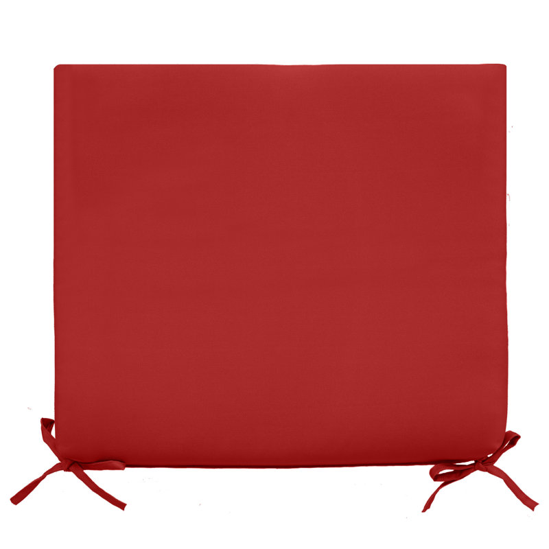 Outdoor Solid Olefin Textured Arm Chair Cushion 18 x 19, Red