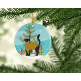 3'' Ceramic Animals Holiday Shaped Ornament