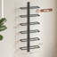 Multi-tiered, Wall Mounted Wine Bottle Rack Black-1962545696