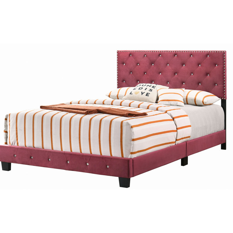 Lit en cerisier pour espaces modernes, Merisier, Full