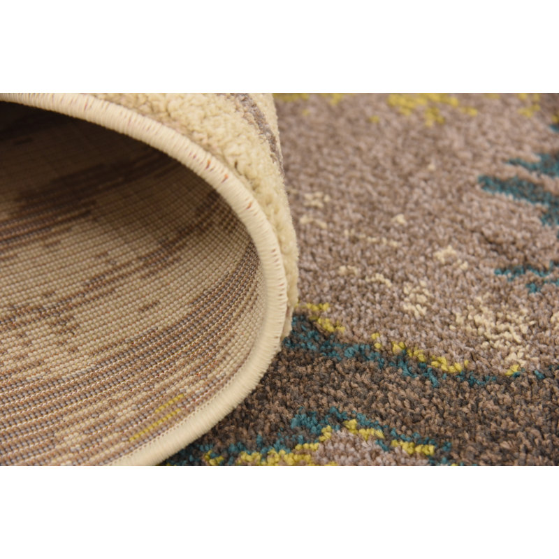 Eddins Washable Abstract Indoor Rug, Rectangle 7'1" x 10'