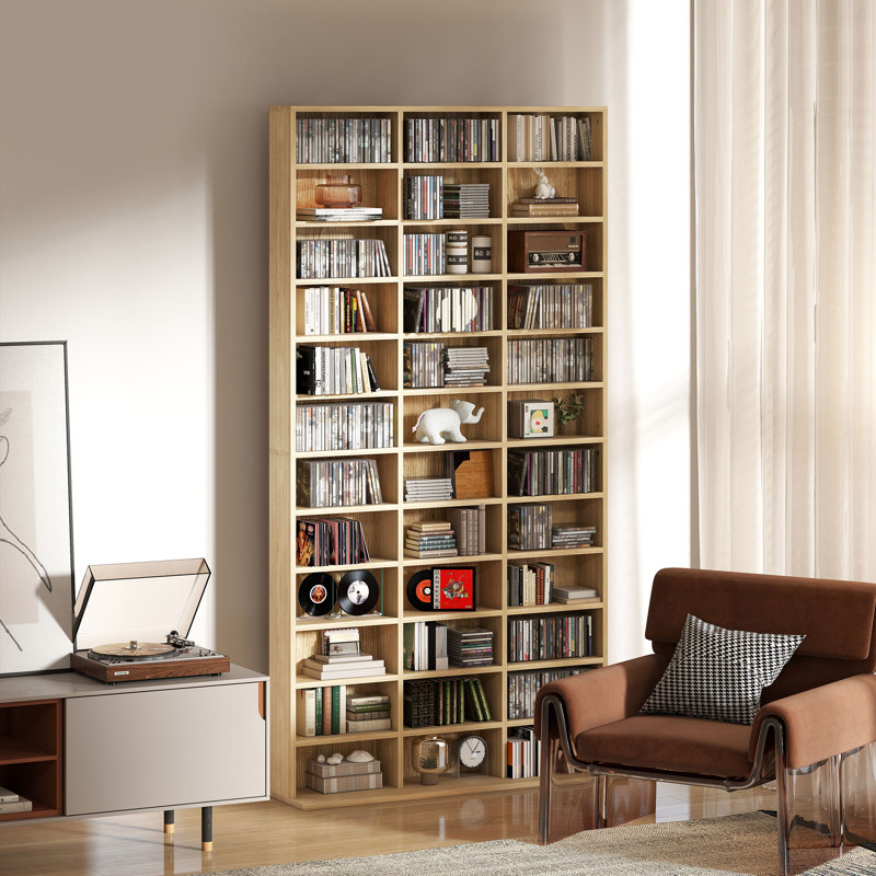 HOMCOM CD/DVD Storage Unit CD Rack, Wood