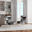 Chaise d'appoint d'appoint en velours noir et blanc