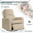 Breh 36" Modern Upholstered Corduroy Power Swivel Rocker Glider Recliner with USB and Type-C Port, Swivel Nursery Glider Recliner Wider Armrest and Double Pocket-767648900