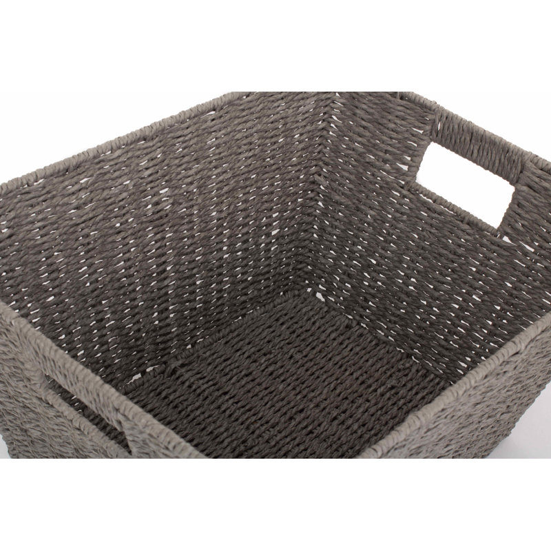 Deep Paper Rope Storage Tray Basket