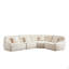 Canapé modulaire courbé 123.2, canapé modulaire en chenille nuage, quatre coussins-737732297