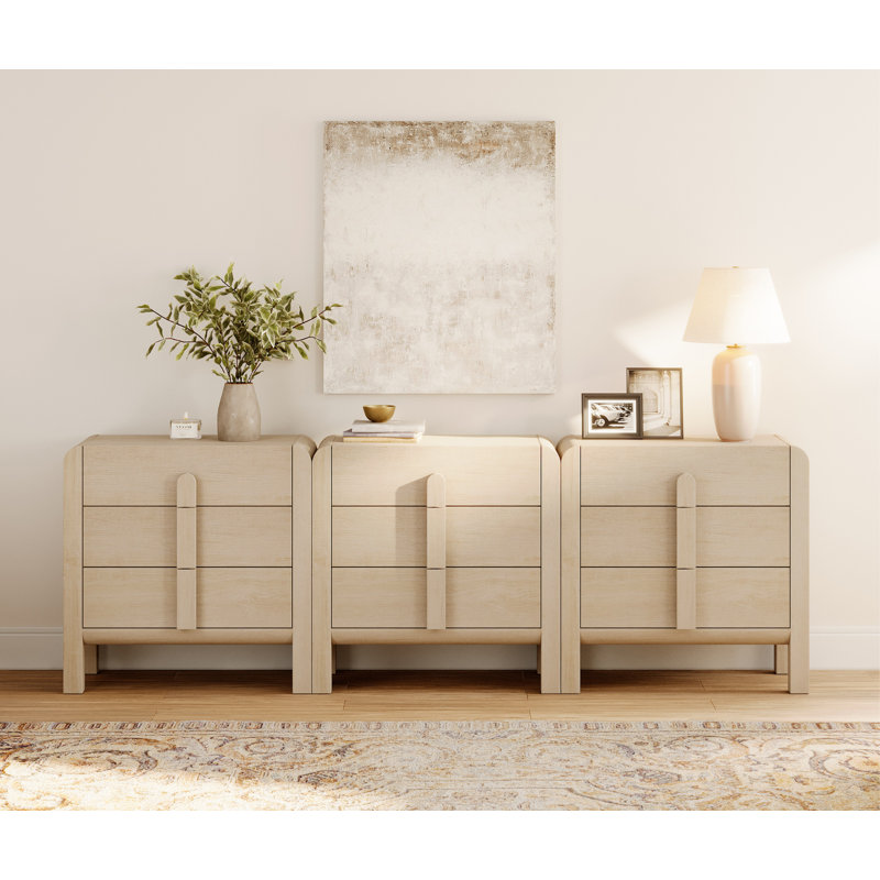 Adora Dresser For Bedroom, Mid Century Chest Of Drawers With Storage, 9 Drawer Dresser With Curved Profile Design, Wooden Modern Dresser For Living Room, Bedroom, Entryway