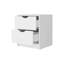 2 tables de chevet blanches - ajoute une touche d'élégance à la chambre à coucher et offre un espace de rangement pratique-1088210598