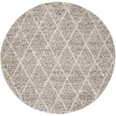 Huberty Brown Gray Hand-Woven Geometric Rug