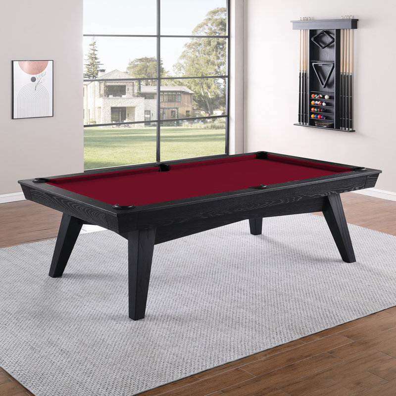 Table de billard sans ardoise ModArt, 7 pi, Bourgogne, Bois de frêne noir