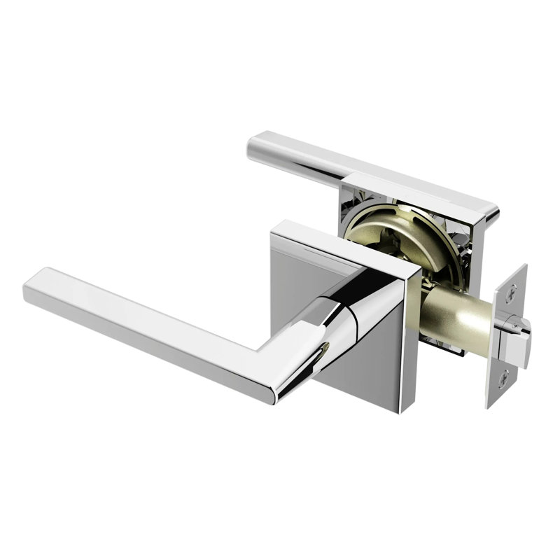 Poignée de porte Quadra Design moderne dissimulé pour (Hall et garde-robe) - Style minimaliste élégant en chrome