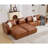 6-Piece 152.76” Leather Upholstered Sectional Sofa-1241260198
