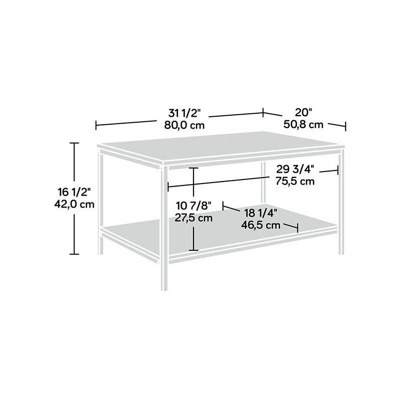 Table basse Qualik, Brun foncé