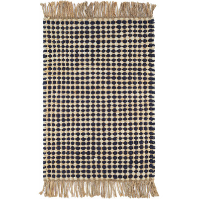 Kuba Black Handwoven Jute Rug