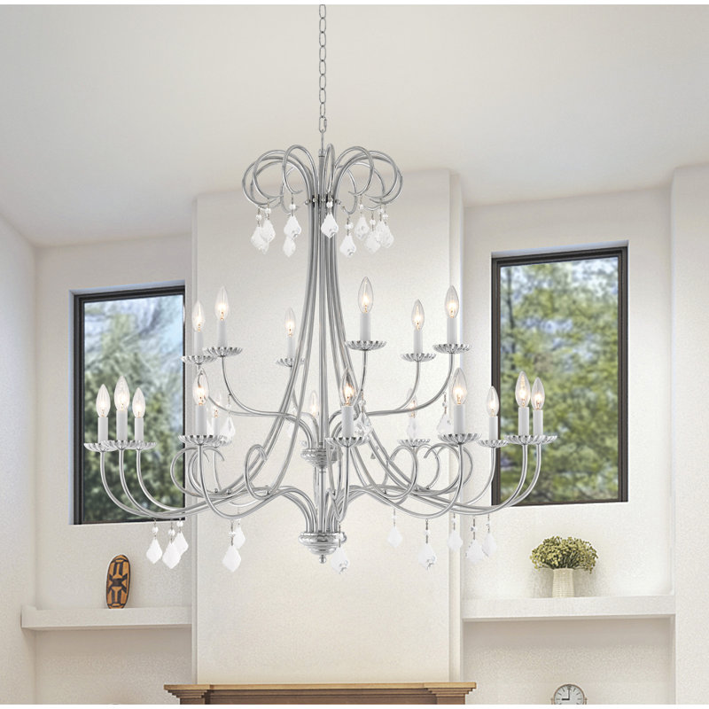 Anistynn 18 - Light Dimmable Chandelier, Polished Chrome