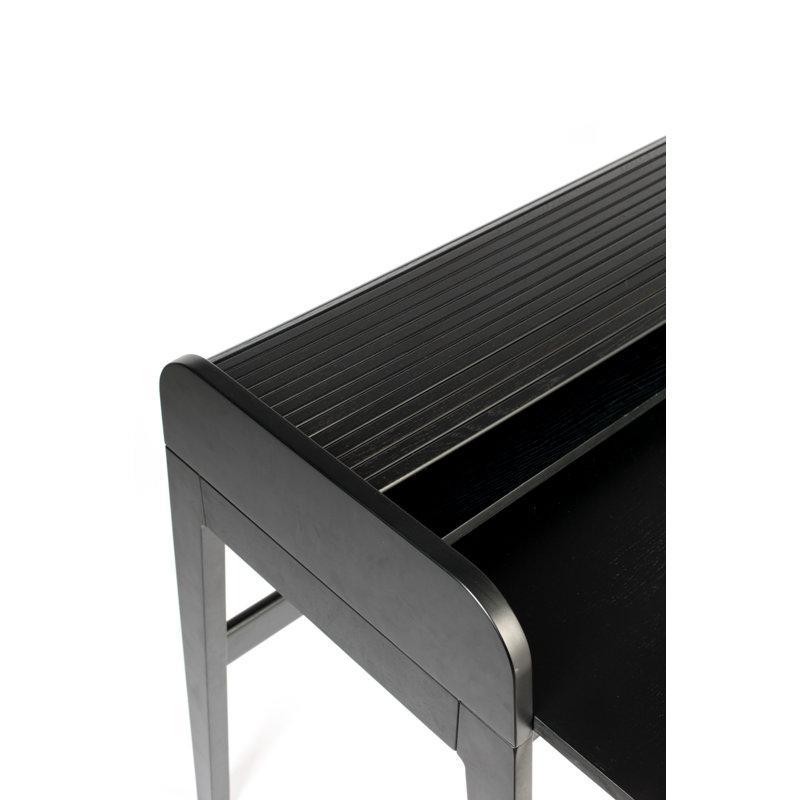 Barbier Solid Wood Writing Desk, Black