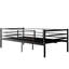 Cadre de lit simple noir pour lit superposé, conception moderne, matériau principal en métal, sans sommier, traverses latérales, support multiple, rangement inférieur, surface lisse, caractéristiques et assemblage sans problème