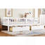 Lit plateforme simple TG avec garde-corps pleine longueur, lit plateforme pour enfants avec tiroirs de rangement, tête de lit enfantine et mignonne-784803795