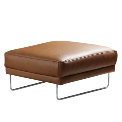 Edeltrud 96cm Wide Square Solid Colour Footstool Ottoman