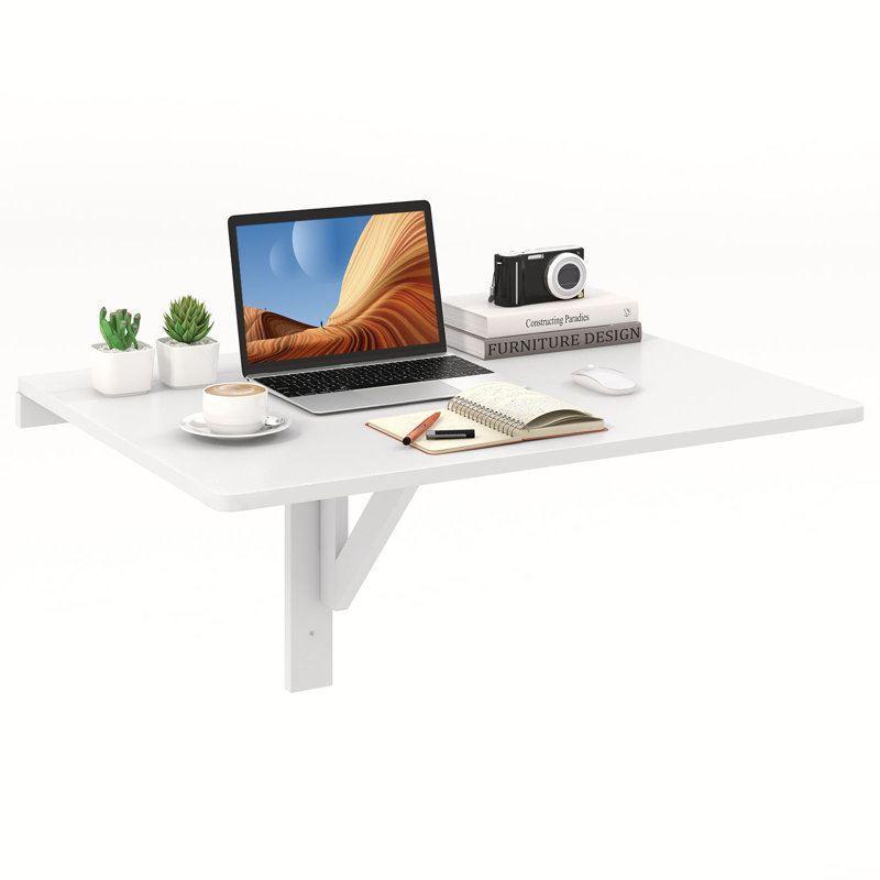 Space Saving Fold Down Floating Desk For Study