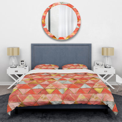 Ensemble de housse de couette Bubblegum Triangle Glam I - Glam