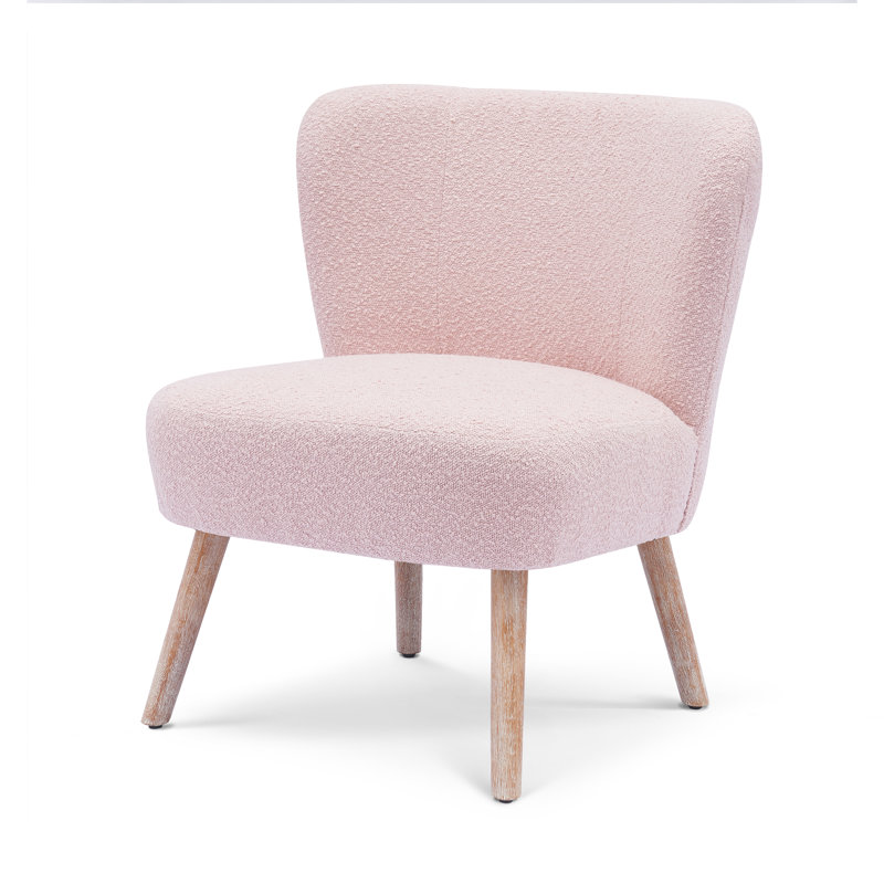 Fauteuil de chambre de 25,5 po Breann, Mélange de polyester Dusty Peach