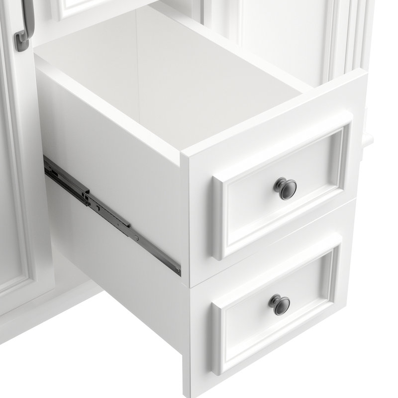 Meuble-lavabo avec rangement en résine 35,99 po, Blanc