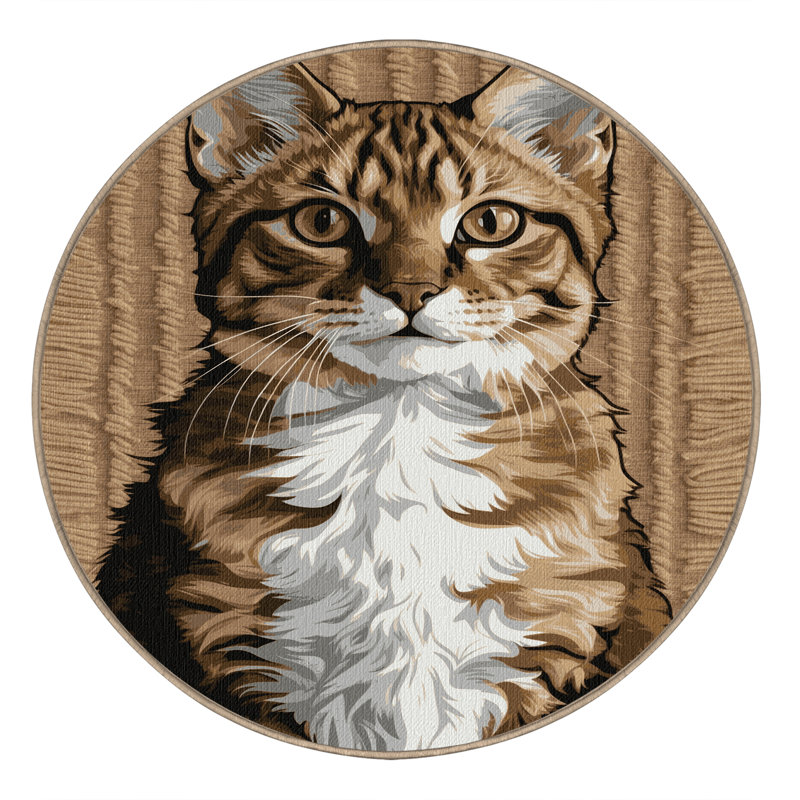  Tapis lavable Devon Rex, Rond 7 pi