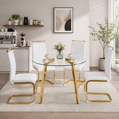 Ensemble de salle à manger 5 pièces Modern Glam