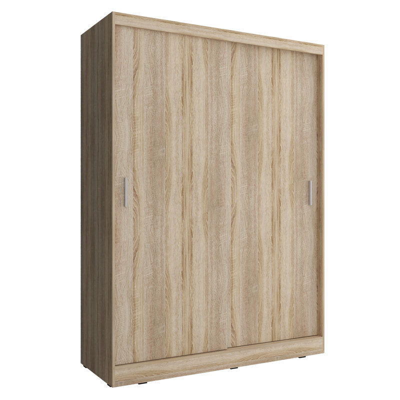 Saulsbury 2 Door Wardrobe, 200cm H x 130cm W x 62cm D, White