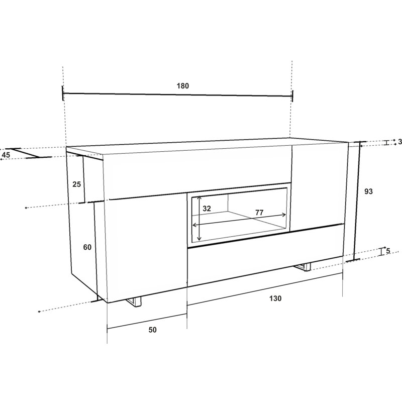 Laggan Solid Wood 180cm W 2 - Drawer Chest of Drawers, Oak Brown