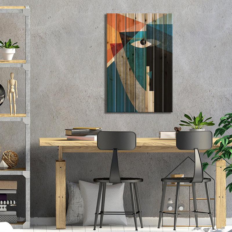 «The Kiss» par Soul Curry, impression et illustrations - Art graphique sans cadre, H 26 po x l 18 po x P 1,5 po