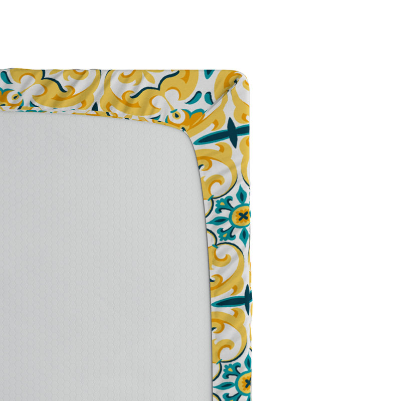 Victorian Microfiber Damask Fitted Sheet, Full Fitted Sheet