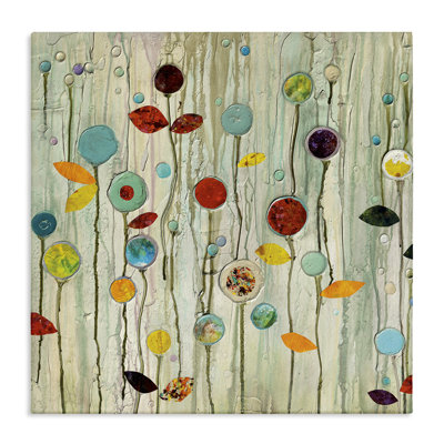 «Abstract Drop Floral Scene Whimsical» par Classic Collection - reproduction d'art