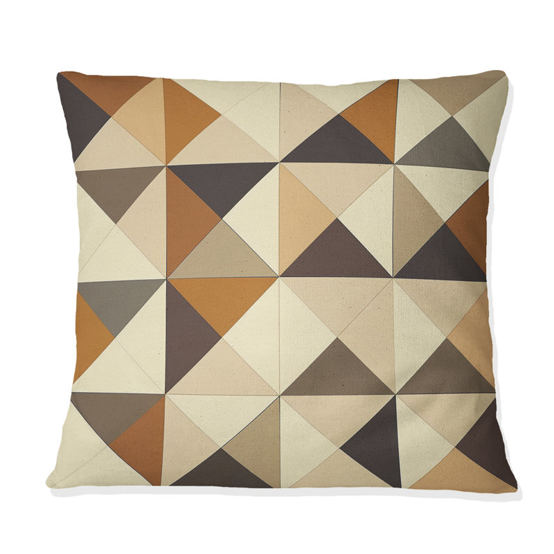 Coussin Brown, H 16 po x l 16 po