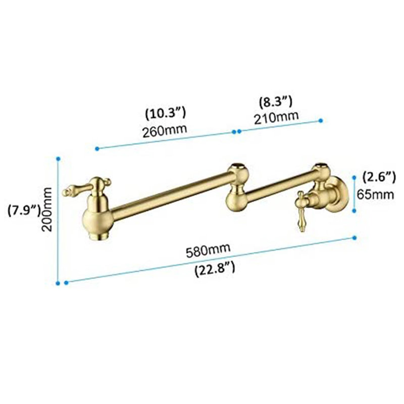 AWZTOO Kitchen Faucet, Brushed Gold