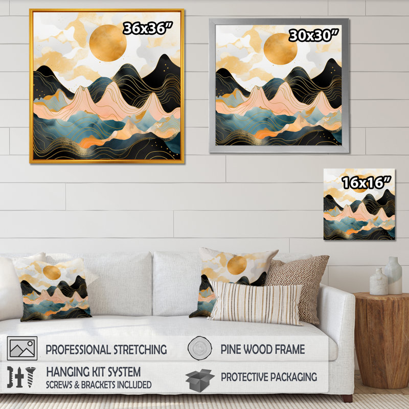 Mountain Bold Landscape III - Fruits, art mural, Toile tendue, 36" H x 36" W