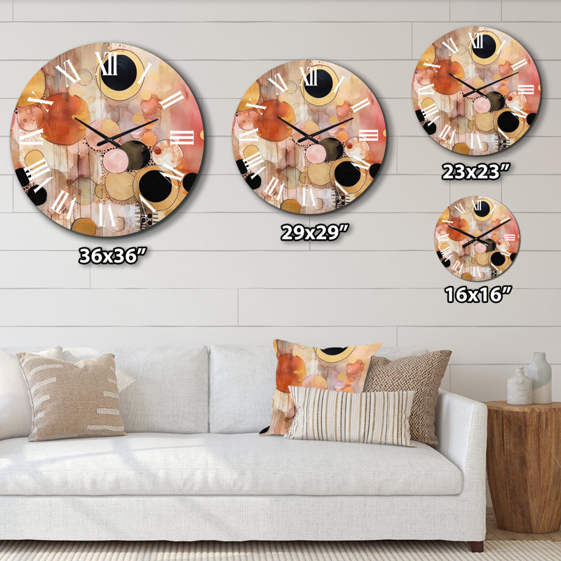 Horloge murale géométrique moderne boho chic, Petit