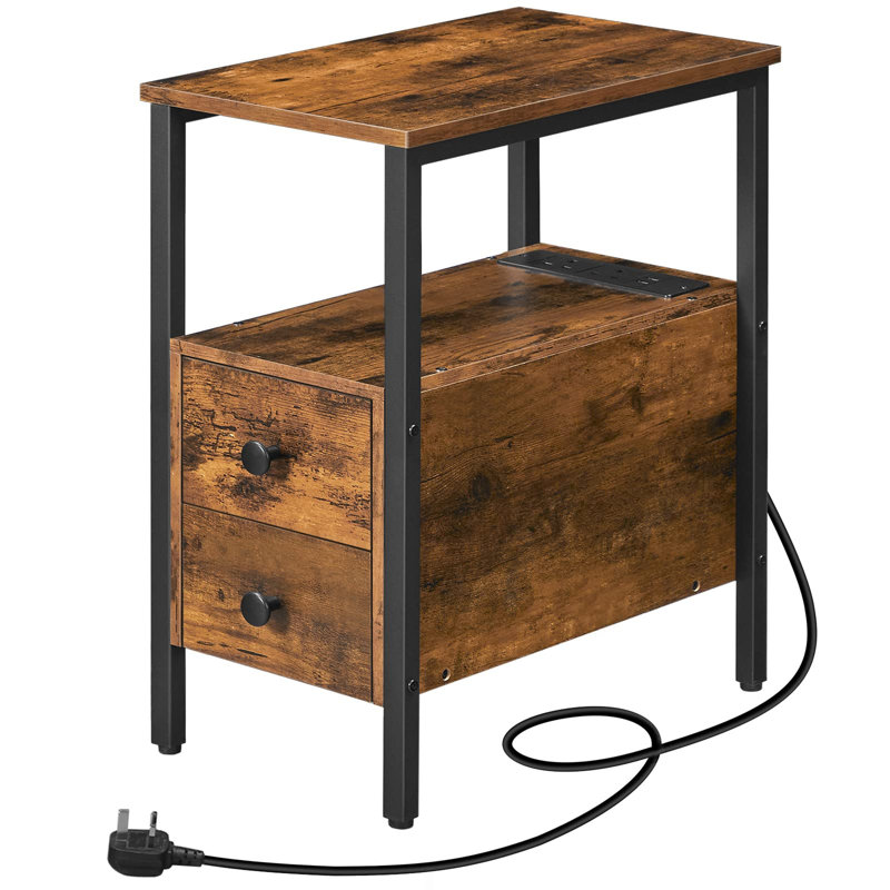 Andu 30cm W Metal Bedside Table