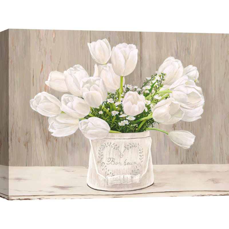Country Bouquet (neutral) by Remy Dellal - Wrapped Canvas Art Prints, 60cm H x 80cm W x 4cm D
