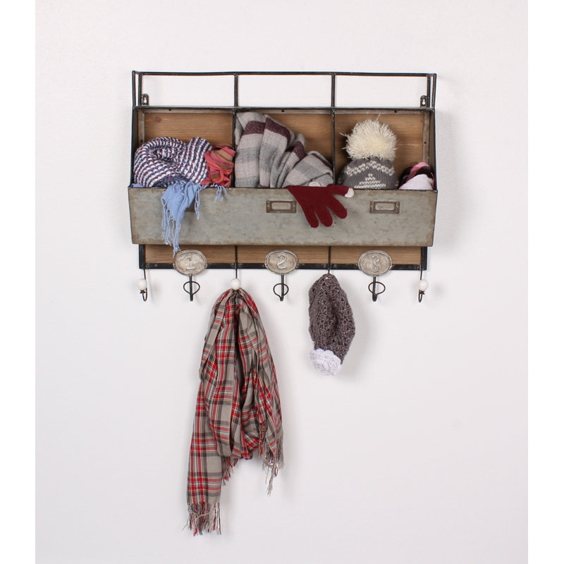 Organisateur de clés mural avec crochets à clés, Rustic Wood