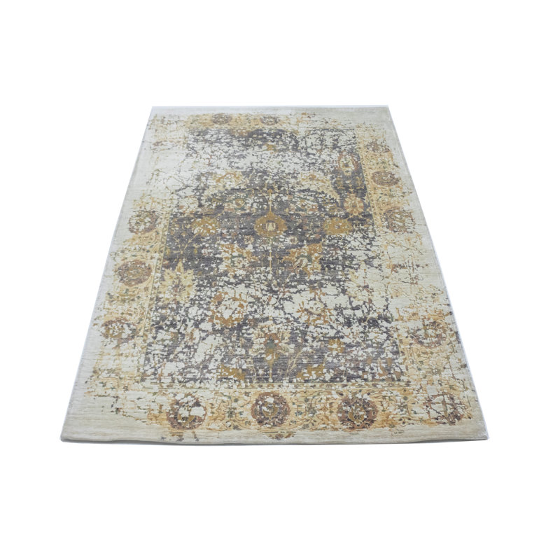 Distressed Abstract Hand-Carved 5X8 Modern Rug