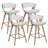 Binni 26.97" Boucle Upholstered Counter Bar Stool With Solid Wood Frame (Set of 4)-116571849