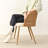 Upholstered Rattan Backrest Accent Arm Chair